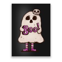 Cute Boo Creepy Scary Skull Skeleton Poster