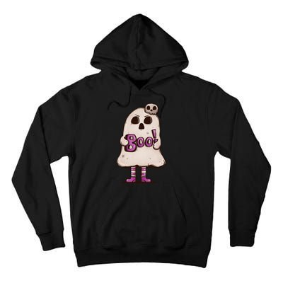 Cute Boo Creepy Scary Skull Skeleton Tall Hoodie