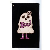 Cute Boo Creepy Scary Skull Skeleton Golf Towel