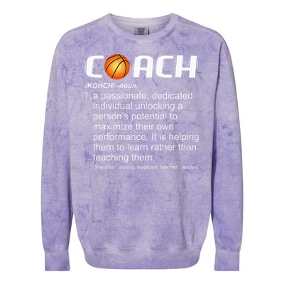 Coach Basketball Coaching Gift Colorblast Crewneck Sweatshirt