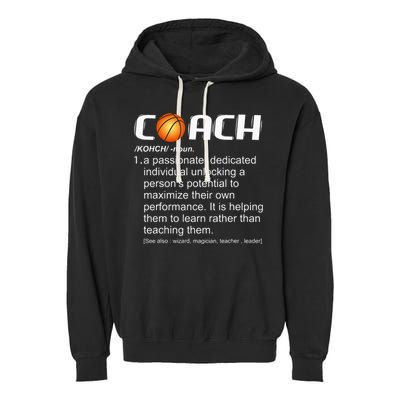 Coach Basketball Coaching Gift Garment-Dyed Fleece Hoodie