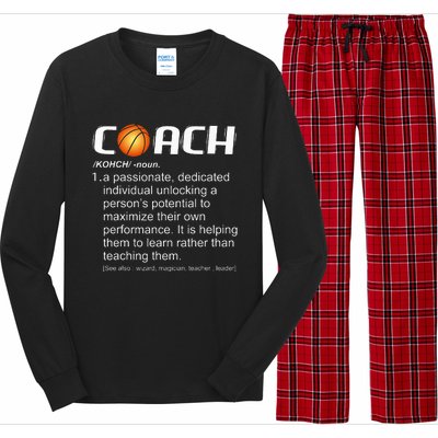 Coach Basketball Coaching Gift Long Sleeve Pajama Set