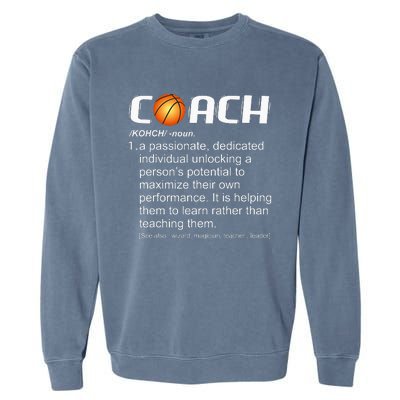 Coach Basketball Coaching Gift Garment-Dyed Sweatshirt