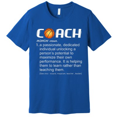 Coach Basketball Coaching Gift Premium T-Shirt