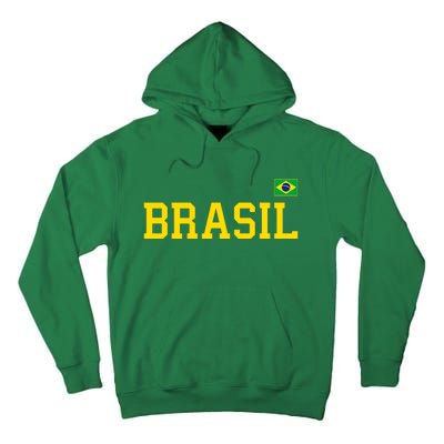 Cool Brasil Country Name Flag Tall Hoodie