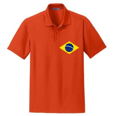 Cool Brazil Country Flag Dry Zone Grid Polo