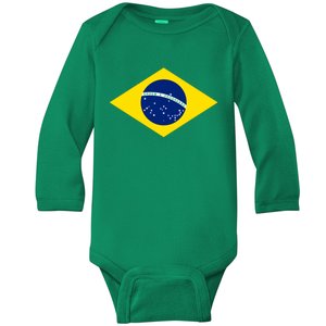 Cool Brazil Country Flag Baby Long Sleeve Bodysuit