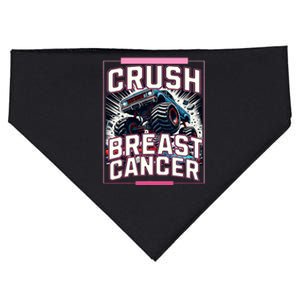 Crush Breast Cancer Awareness Monster Truck USA-Made Doggie Bandana