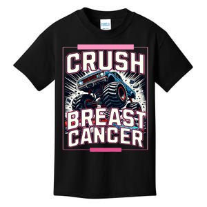 Crush Breast Cancer Awareness Monster Truck Kids T-Shirt