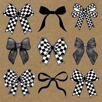 Coquette Bow Checkered Flag Race Car Racing Women Cute Cotton Canvas Backpack