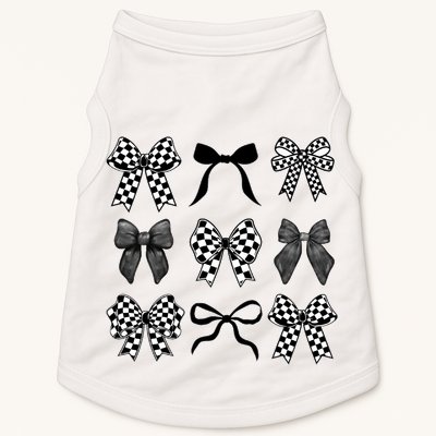 Coquette Bow Checkered Flag Race Car Racing Women Cute Doggie Tank
