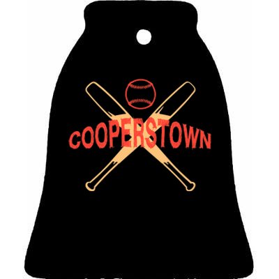 cooperstown baseball Ceramic Bell Ornament