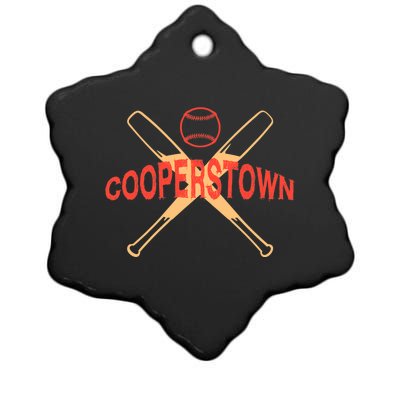 cooperstown baseball Ceramic Star Ornament