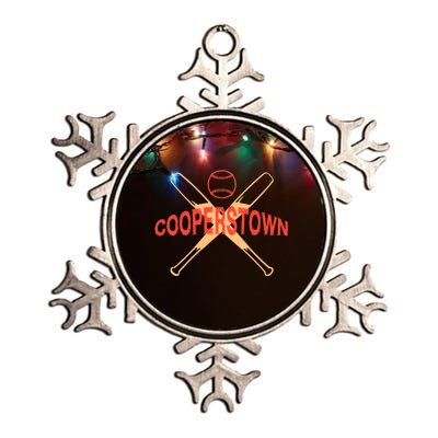 cooperstown baseball Metallic Star Ornament