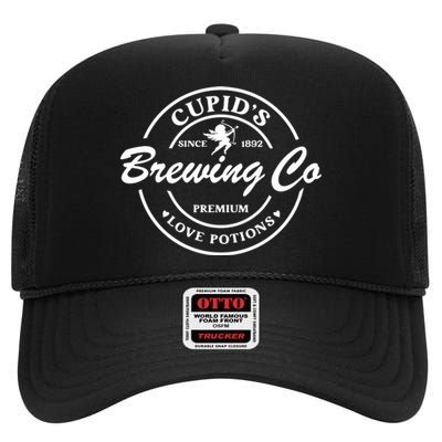 CupidS Brewing Co Funny Valentine High Crown Mesh Back Trucker Hat