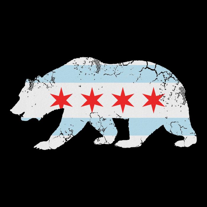 California Bear Chicago Flag Transplant Family Home Cooling Performance Crew T-Shirt