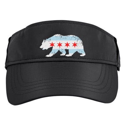 California Bear Chicago Flag Transplant Family Home Adult Drive Performance Visor