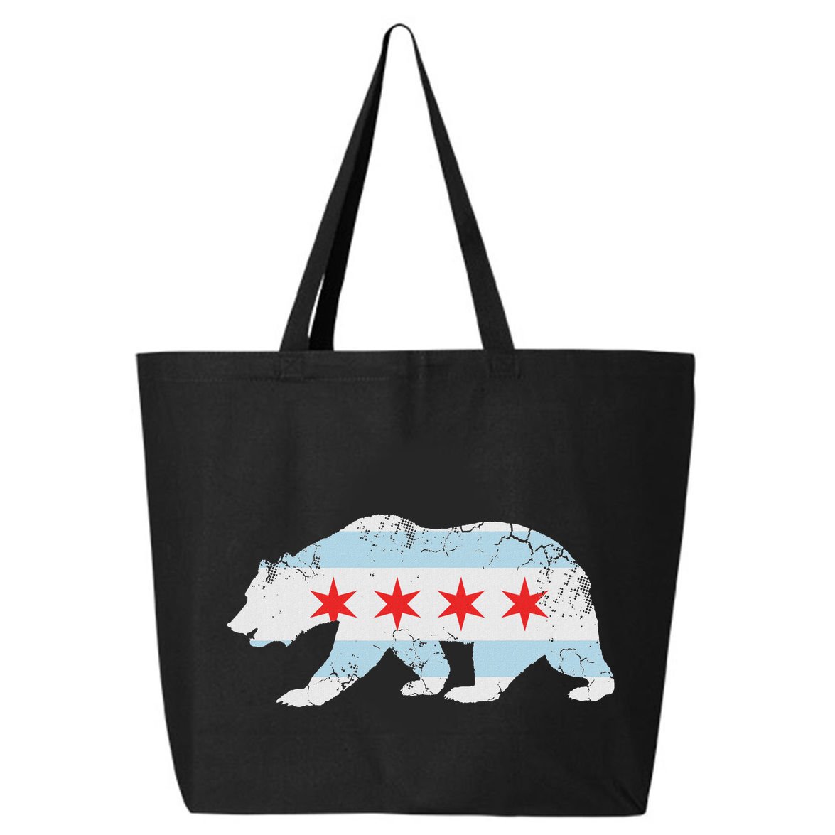 California Bear Chicago Flag Transplant Family Home 25L Jumbo Tote