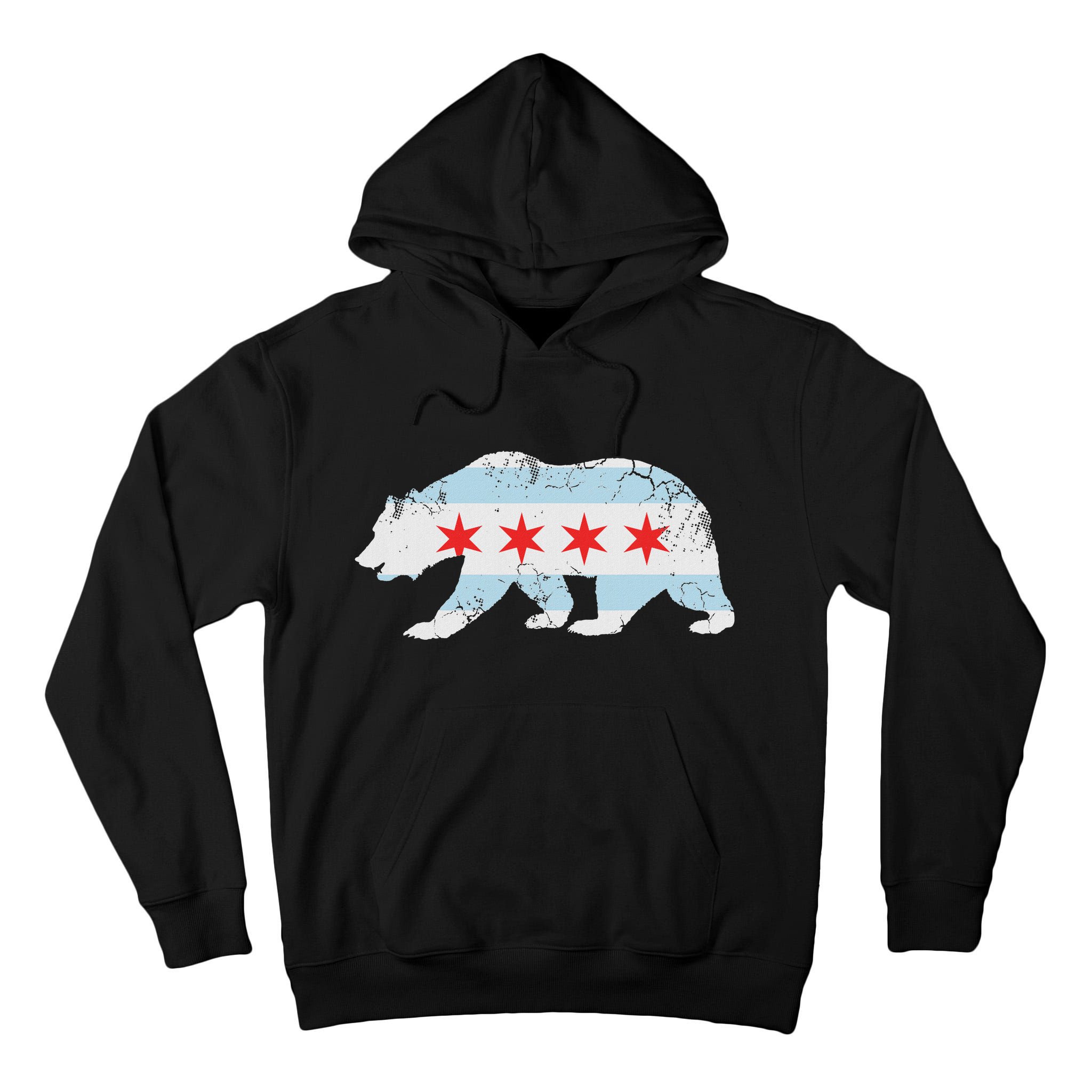 California Bear Chicago Flag Transplant Family Home Tall Hoodie