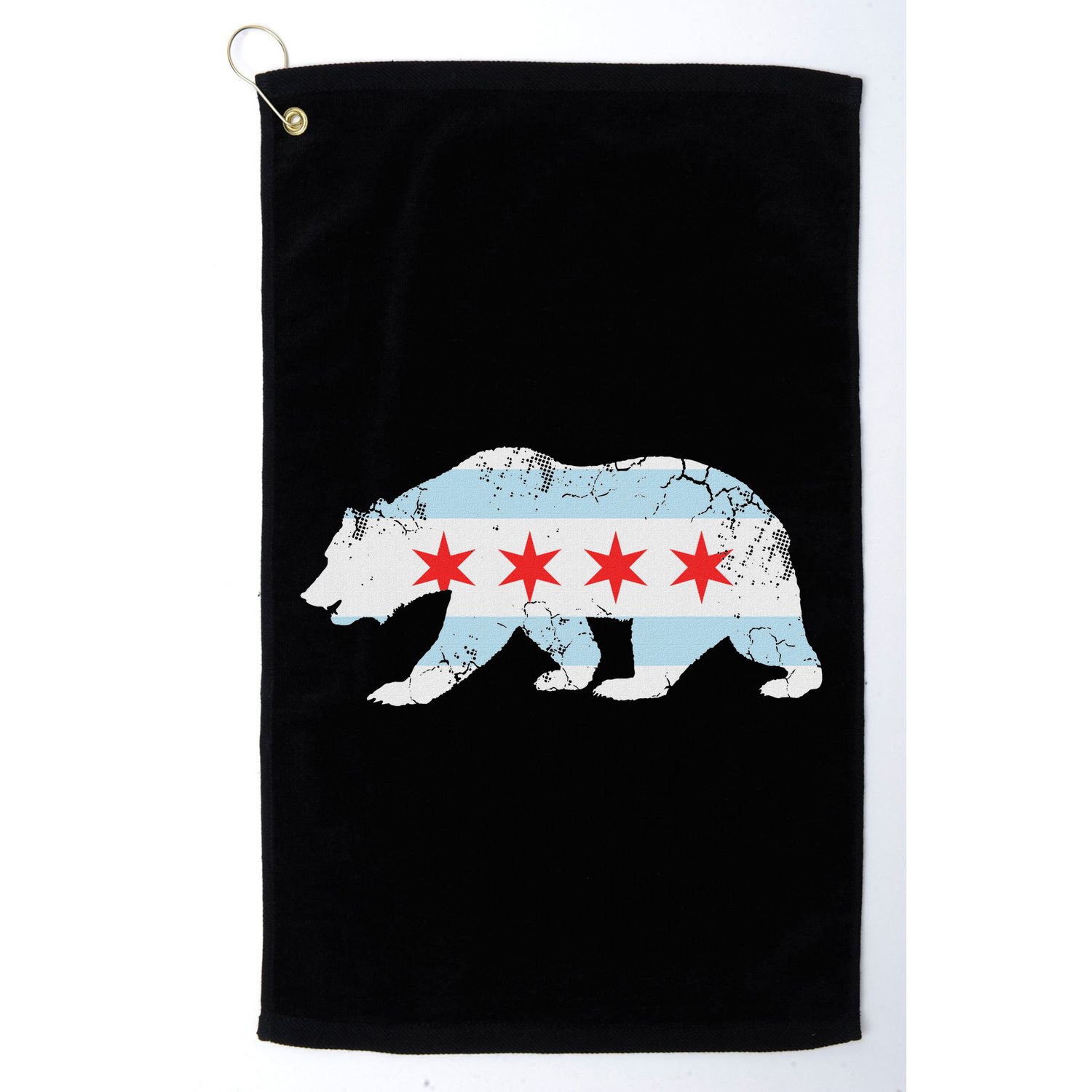 California Bear Chicago Flag Transplant Family Home Golf Towel