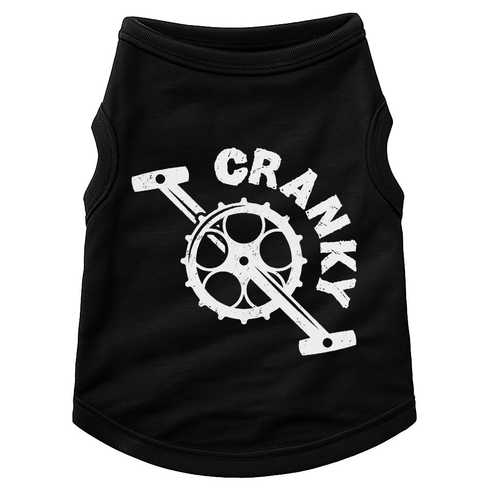 Cranky Bicycle Crank Cool Bike Rider Builder Doggie Tank