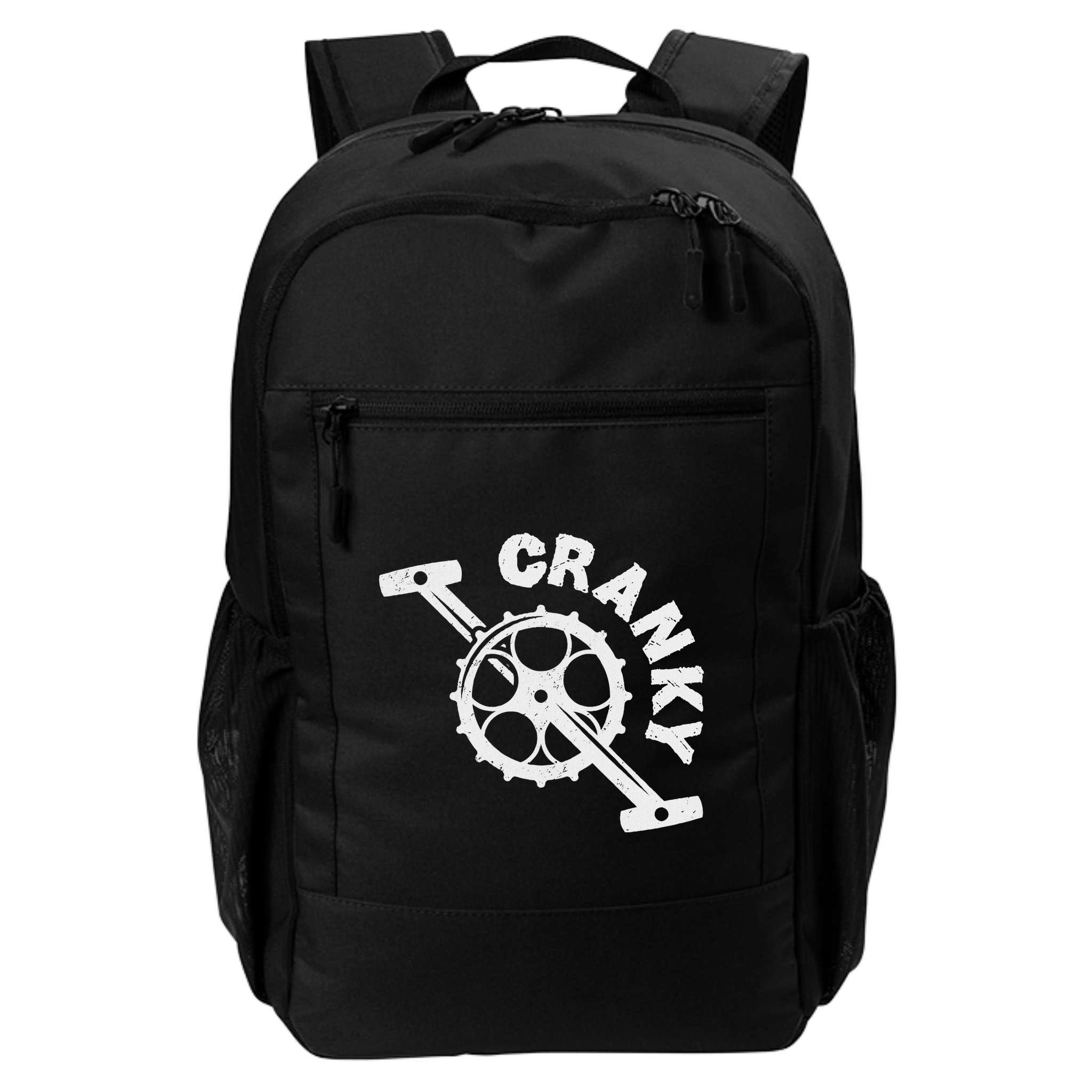Cranky Bicycle Crank Cool Bike Rider Builder Backpack