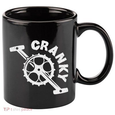 Cranky Bicycle Crank Cool Bike Rider Builder 11oz C Handle Ceramic Mug