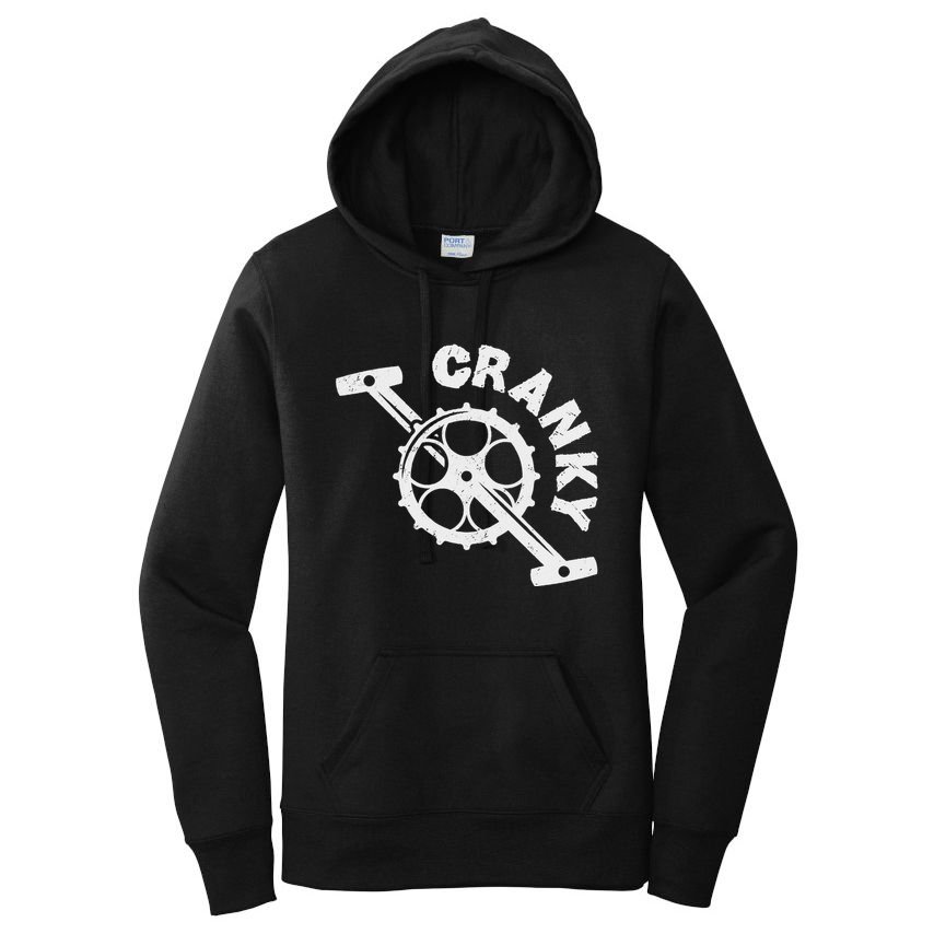 Cranky Bicycle Crank Cool Bike Rider Builder Women's Pullover Hoodie