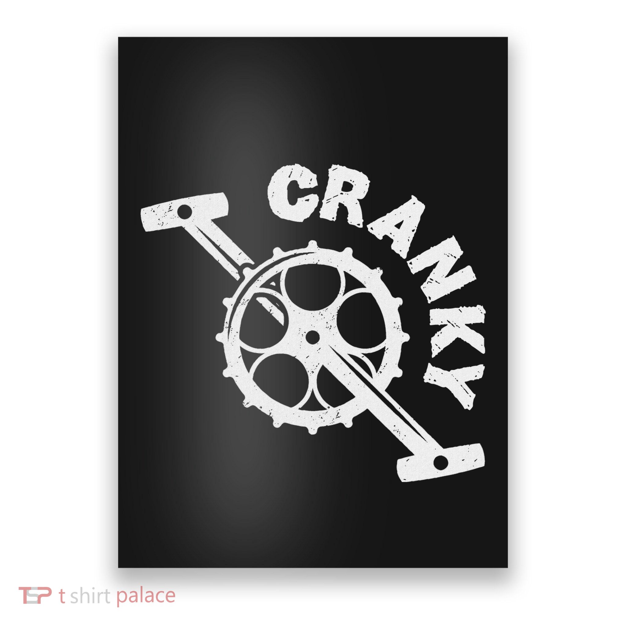 Cranky Bicycle Crank Cool Bike Rider Builder Poster