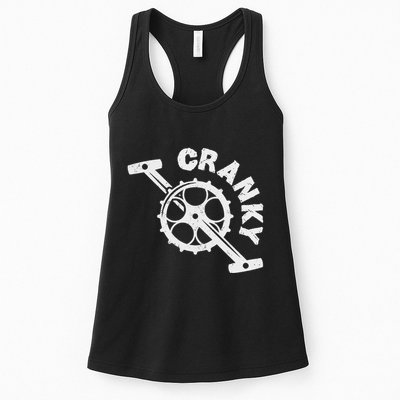 Cranky Bicycle Crank Cool Bike Rider Builder Womens Tank Top
