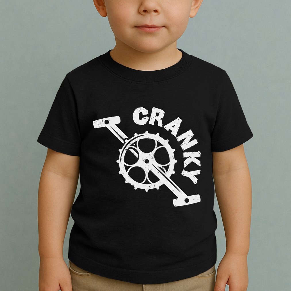 Cranky Bicycle Crank Cool Bike Rider Builder Toddler T-Shirt