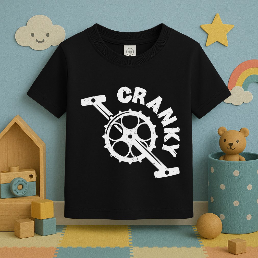 Cranky Bicycle Crank Cool Bike Rider Builder Toddler T-Shirt