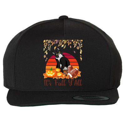 Cute Black Cat Lovers Thanksgiving Halloween ItS Fall YAll Great Gift Wool Snapback Cap