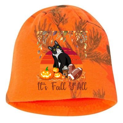 Cute Black Cat Lovers Thanksgiving Halloween ItS Fall YAll Great Gift Kati - Camo Knit Beanie