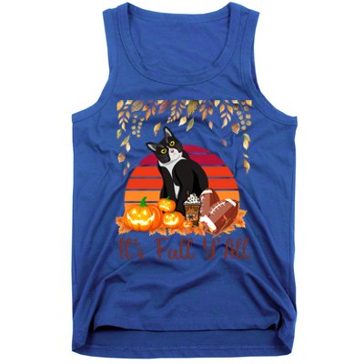 Cute Black Cat Lovers Thanksgiving Halloween ItS Fall YAll Great Gift Tank Top