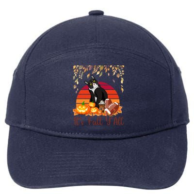 Cute Black Cat Lovers Thanksgiving Halloween ItS Fall YAll Great Gift 7-Panel Snapback Hat