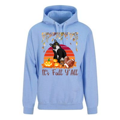 Cute Black Cat Lovers Thanksgiving Halloween ItS Fall YAll Great Gift Unisex Surf Hoodie