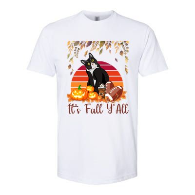 Cute Black Cat Lovers Thanksgiving Halloween ItS Fall YAll Great Gift Softstyle CVC T-Shirt