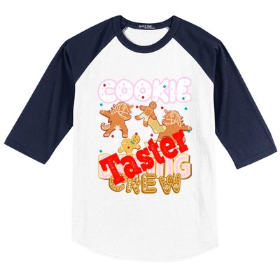 Cookie Baking Crew Authentic Christmas Baker Team Taster Cute Gift Baseball Sleeve Shirt