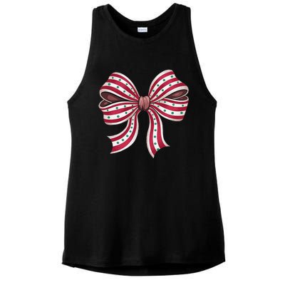 Coquette Bow Christmas Tree Cake Christmas Vibes Women Ladies PosiCharge Tri-Blend Wicking Tank