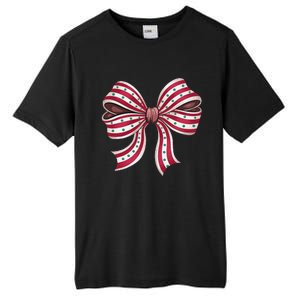 Coquette Bow Christmas Tree Cake Christmas Vibes Women Tall Fusion ChromaSoft Performance T-Shirt