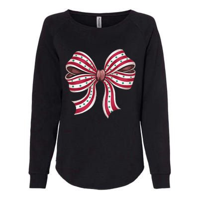 Coquette Bow Christmas Tree Cake Christmas Vibes Women Womens California Wash Sweatshirt