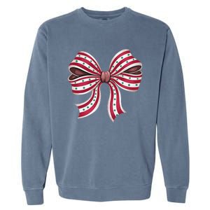 Coquette Bow Christmas Tree Cake Christmas Vibes Women Garment-Dyed Sweatshirt