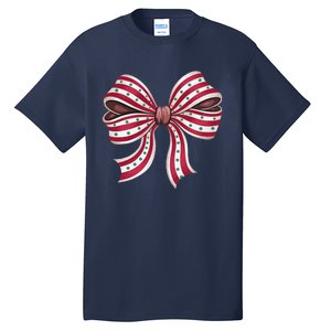 Coquette Bow Christmas Tree Cake Christmas Vibes Women Tall T-Shirt