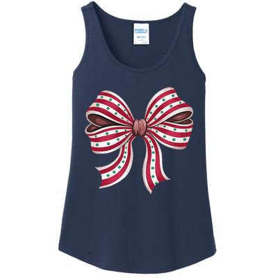 Coquette Bow Christmas Tree Cake Christmas Vibes Women Ladies Essential Tank