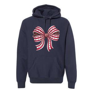 Coquette Bow Christmas Tree Cake Christmas Vibes Women Premium Hoodie