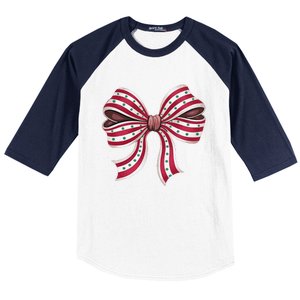 Coquette Bow Christmas Tree Cake Christmas Vibes Women Baseball Sleeve Shirt