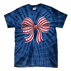 Coquette Bow Christmas Tree Cake Christmas Vibes Women Tie-Dye T-Shirt