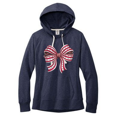 Coquette Bow Christmas Tree Cake Christmas Vibes Women Women's Fleece Hoodie