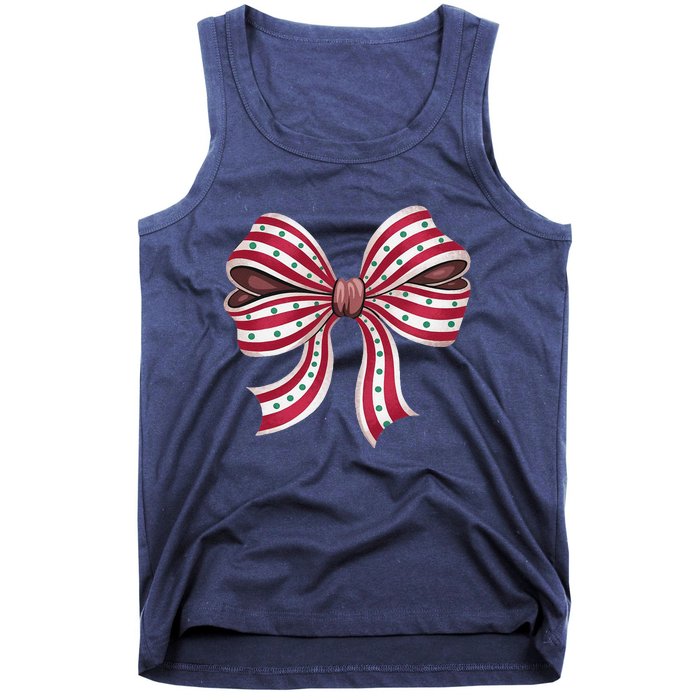 Coquette Bow Christmas Tree Cake Christmas Vibes Women Tank Top